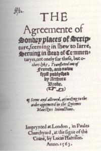 "Agreement of Sondry Places" by Arthur Brooke, 1563